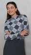Parni  T490 Argyle Print Dolman  Tneck FW25-26