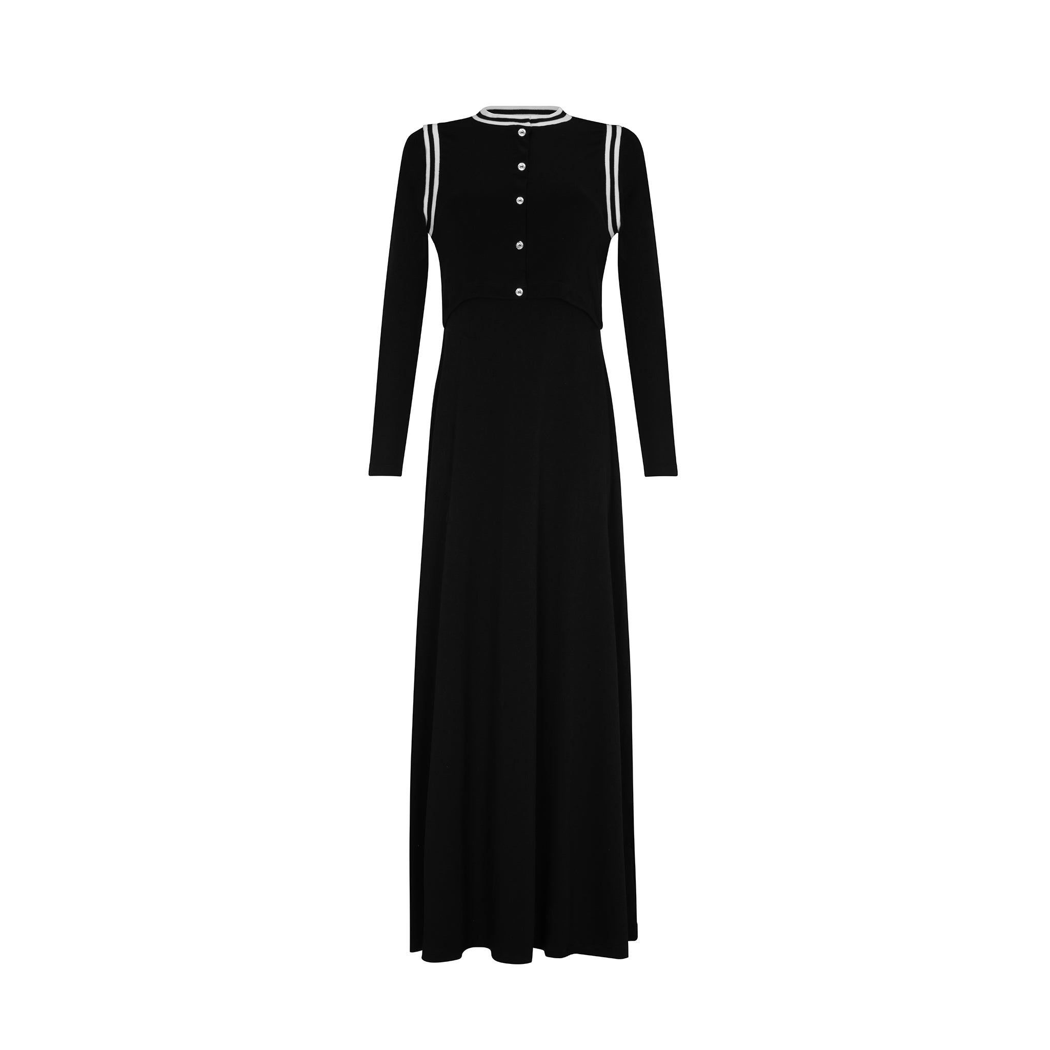knee length dresses for ladies Mixed Media Polo Maxi Dress – Parni