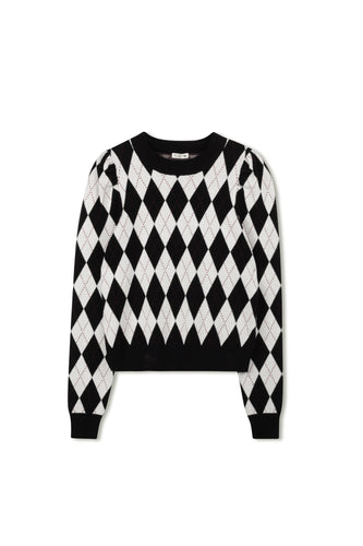 Point F252111 Puff Sleeve Jacquard  Sweater FW25-26