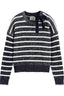 Scotch And Soda  U9B01026T  Striped Tie Neck Sweater FW25-26