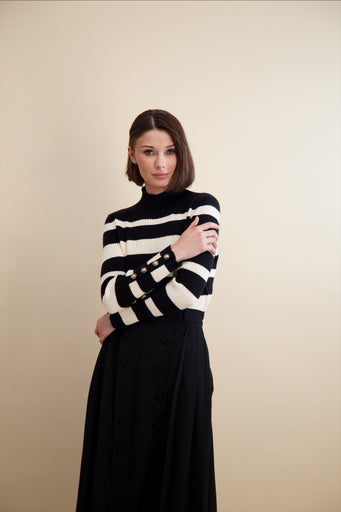 Pashmina 22212S Multi  Rib Knit Mock Neck FW25-26