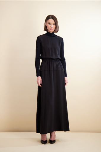Pashmina 42211 Mock Neck Cinched maxi FW25-26
