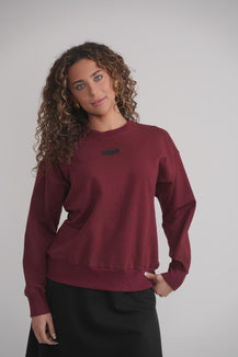 Mood 2615 Leather Embossed Logo Sweatshirt  FW25-26