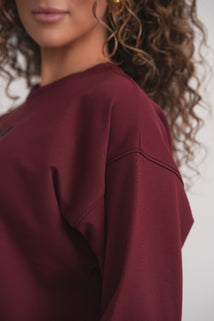 Mood 2615 Leather Embossed Logo Sweatshirt  FW25-26