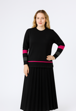 Mini+Me WB5CS1838TE  Maternity Zip Side Contrast Sweater FW25-26