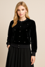 Penny K 27172 Velour Crystal Button Top FW25-26
