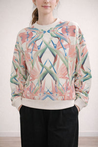 Pierre Balmingo 931HA Allover Leaves Print Sweatshirt SS26