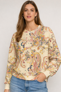 Pierre Balmingo 924H Allover Paisley  Sweatshirt SS26