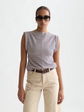 Scotch & Soda U9A01293T Striped TShirt With Rolled Up Sleeves SS26