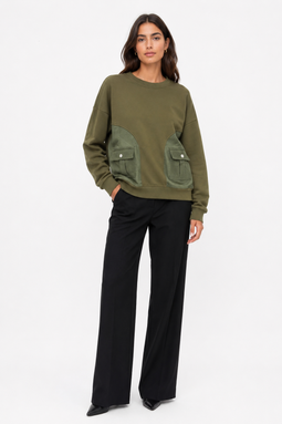 Pierre Balmingo 837HB Denim Pocket Sweatshirt