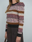 Point F252111 Puff Sleeve Jacquard  Sweater FW25-26