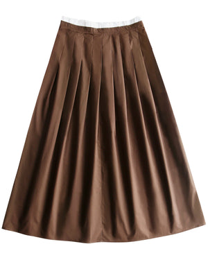 Parni SK530 Two Tone Pleated  Skirt