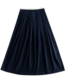 Parni SK530 Two Tone Pleated  Skirt