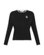 Parni T514  Layered Neckline Emblem Dolman Tshirt
