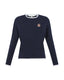 Parni T514  Layered Neckline Emblem Dolman Tshirt