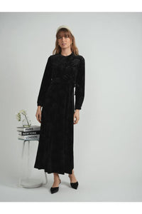 Marjun WB5CM1653DK Printed Velour Maxi Wrap FW25-26