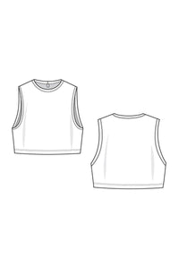 Slimit Bamboo Crop Pull On Sleeves Necklastic SLM2579