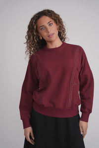 Mood 2322 Triangle Stitch Sweatshirt FW25-26 BURGUNDY 3X
