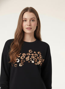 AC SP4750 Oversized Leopard Sweatshirt