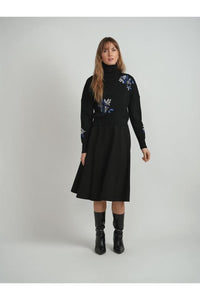 Versatile WB5CM1789TE Embroidered Knit Mock Neck Top FW25-26