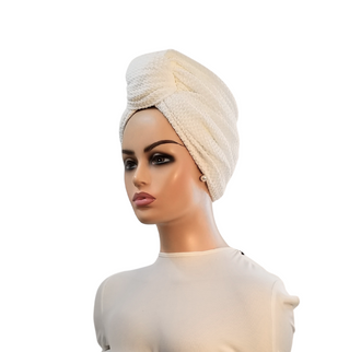 AHEAD M1034 Elegant White Turban  FW25-26