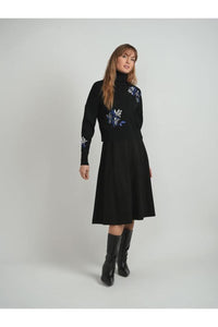 Versatile WB5CM1789TE Embroidered Knit Mock Neck Top FW25-26
