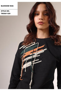 Blossom Scribble Design Top TW26#520 FW25-26