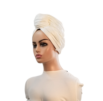 AHEAD M1033 Elegant White Sheen Turban FW25-26