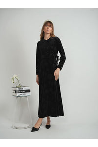 Marjun WB5CM1653DK Printed Velour Maxi Wrap FW25-26