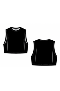 Slimit Bamboo Crop Pull On Sleeves Necklastic SLM2579