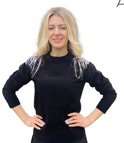 AC SP4402 Beaded Shoulders Top FW25-26