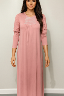 PF NGS830 Smocked Neck Nightgown  FW25-26