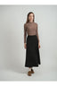 Diciannove WB5CM1611SM Ponte Top Stitch Paneled A Line MIDI Skirt FW25-26